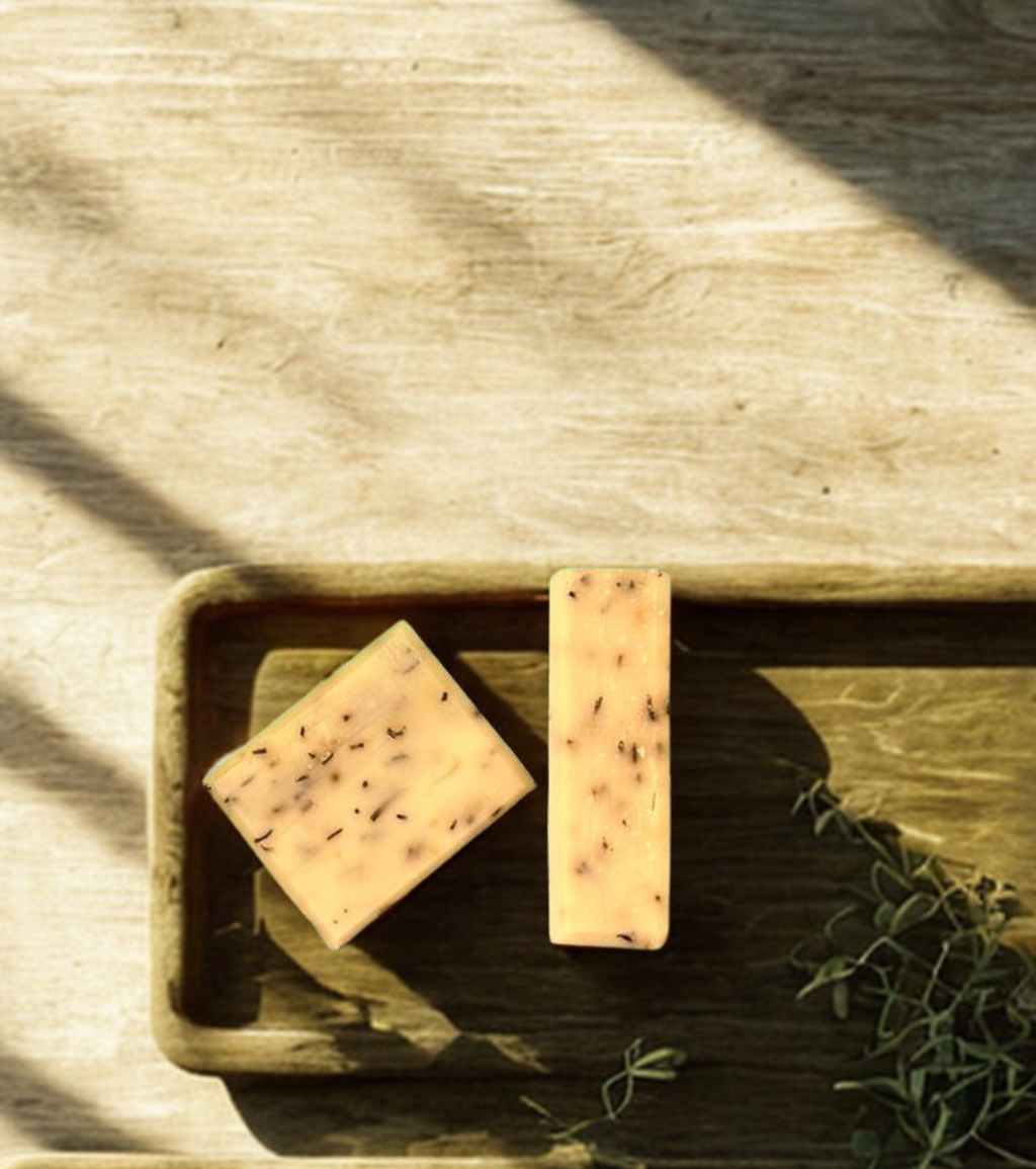 Minimal rosemary botanical bar featuring real rosemary and essential oils