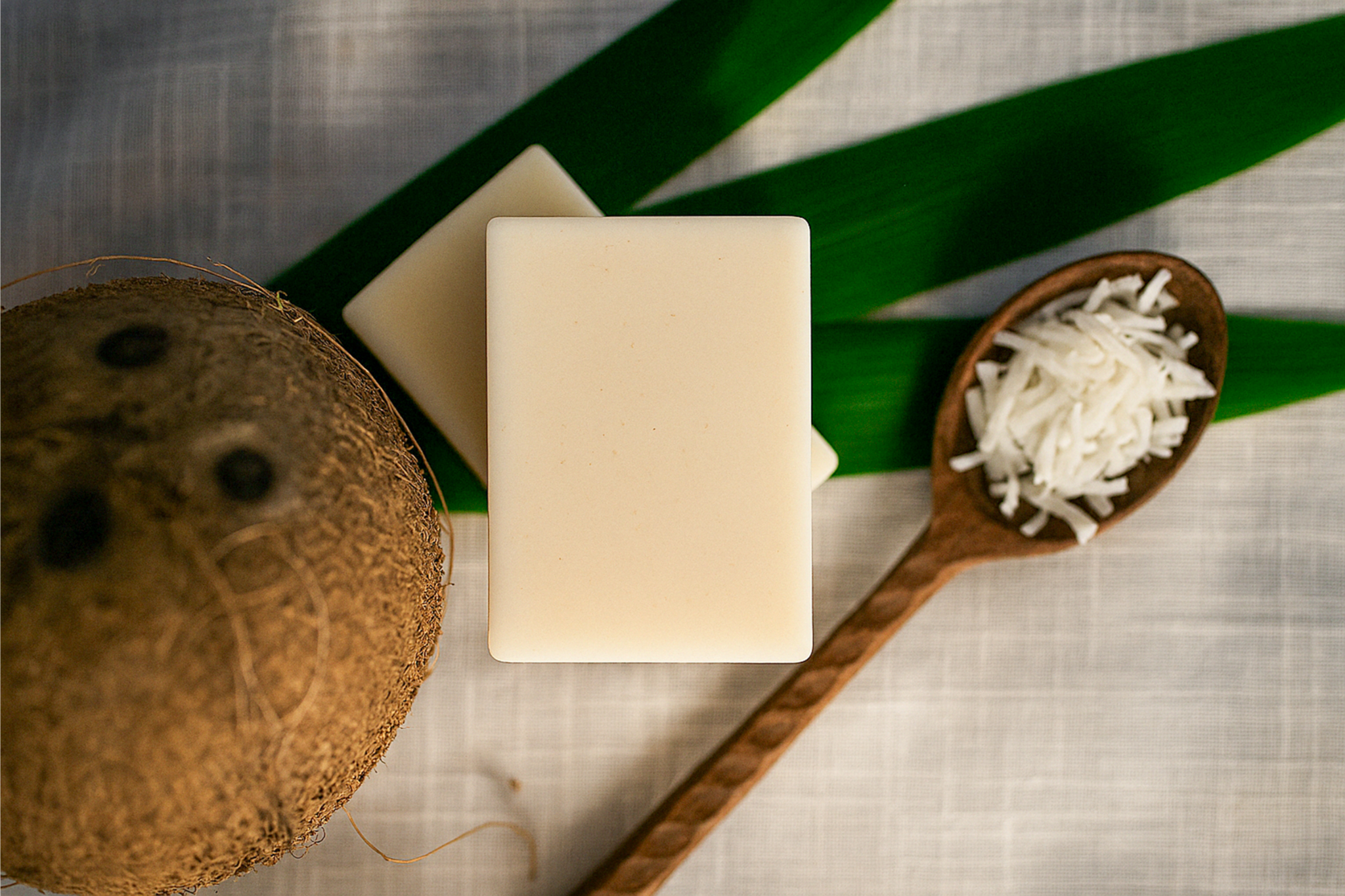 natural handmade soap made with olive, coconut, palm, and castor oils, vegan and gentle for all skin types.